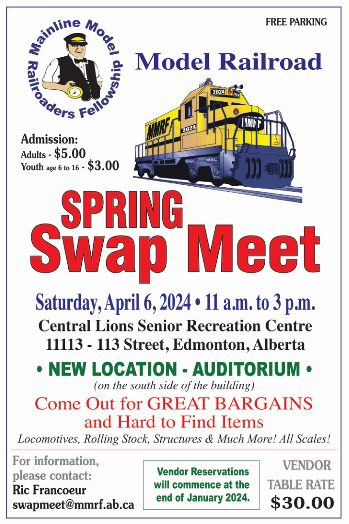 MMRF Spring Swap Meet 2024 Mainline Model Railroaders Fellowship